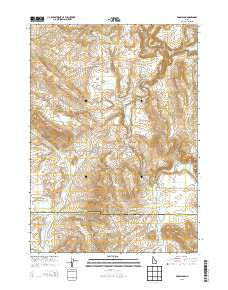 Dunn Basin Idaho Current topographic map, 1:24000 scale, 7.5 X 7.5 Minute, Year 2013
