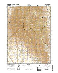 Elkhorn Peak Idaho Current topographic map, 1:24000 scale, 7.5 X 7.5 Minute, Year 2013