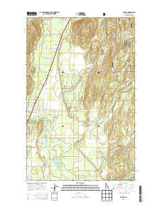 Elmira Idaho Current topographic map, 1:24000 scale, 7.5 X 7.5 Minute, Year 2013