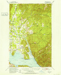 Elmira Idaho Historical topographic map, 1:62500 scale, 15 X 15 Minute, Year 1951