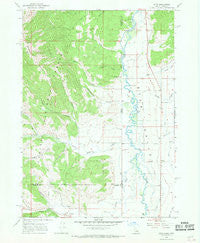 Etna Wyoming Historical topographic map, 1:24000 scale, 7.5 X 7.5 Minute, Year 1966
