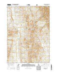 Flatiron Hill Idaho Current topographic map, 1:24000 scale, 7.5 X 7.5 Minute, Year 2013