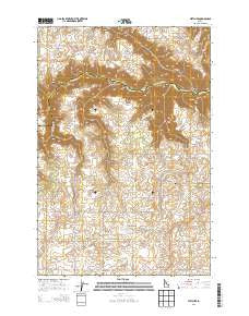 Fletcher Idaho Current topographic map, 1:24000 scale, 7.5 X 7.5 Minute, Year 2013