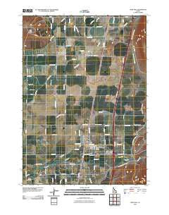 Fort Hall Idaho Historical topographic map, 1:24000 scale, 7.5 X 7.5 Minute, Year 2010