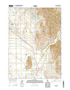 Franklin Idaho Current topographic map, 1:24000 scale, 7.5 X 7.5 Minute, Year 2013