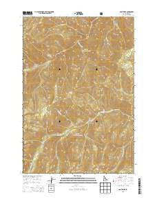 Gant Ridge Idaho Current topographic map, 1:24000 scale, 7.5 X 7.5 Minute, Year 2013