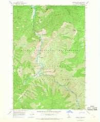 Gardiner Peak Idaho Historical topographic map, 1:24000 scale, 7.5 X 7.5 Minute, Year 1966