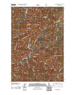Gardiner Peak Idaho Historical topographic map, 1:24000 scale, 7.5 X 7.5 Minute, Year 2011