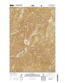 Gardiner Peak Idaho Current topographic map, 1:24000 scale, 7.5 X 7.5 Minute, Year 2013