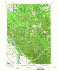 Garns Mtn Idaho Historical topographic map, 1:62500 scale, 15 X 15 Minute, Year 1943