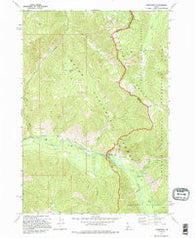 Grandjean Idaho Historical topographic map, 1:24000 scale, 7.5 X 7.5 Minute, Year 1972