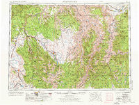 Grangeville Idaho Historical topographic map, 1:250000 scale, 1 X 2 Degree, Year 1955
