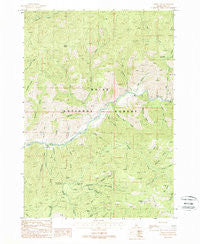 Grimes Pass Idaho Historical topographic map, 1:24000 scale, 7.5 X 7.5 Minute, Year 1988