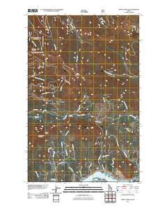 Happy Fork Gap Idaho Historical topographic map, 1:24000 scale, 7.5 X 7.5 Minute, Year 2011