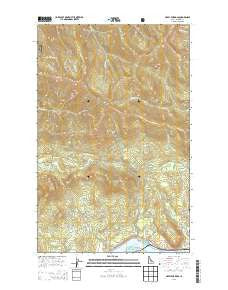 Happy Fork Gap Idaho Current topographic map, 1:24000 scale, 7.5 X 7.5 Minute, Year 2013