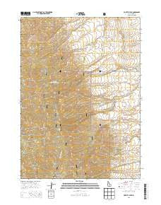 Hartley Peak Idaho Current topographic map, 1:24000 scale, 7.5 X 7.5 Minute, Year 2013