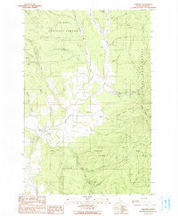 Harvard Idaho Historical topographic map, 1:24000 scale, 7.5 X 7.5 Minute, Year 1990