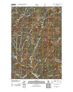 Headquarters Idaho Historical topographic map, 1:24000 scale, 7.5 X 7.5 Minute, Year 2011