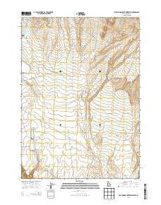 Hot Springs Creek Reservoir Idaho Current topographic map, 1:24000 scale, 7.5 X 7.5 Minute, Year 2013
