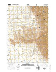 Howe NE Idaho Current topographic map, 1:24000 scale, 7.5 X 7.5 Minute, Year 2013