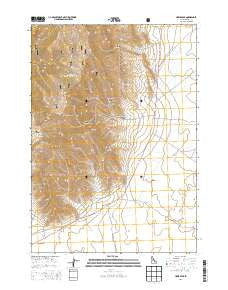 Howe Peak Idaho Current topographic map, 1:24000 scale, 7.5 X 7.5 Minute, Year 2013