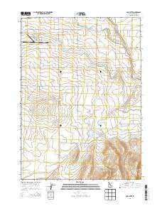 Hub Butte Idaho Current topographic map, 1:24000 scale, 7.5 X 7.5 Minute, Year 2013