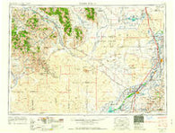Idaho Falls Idaho Historical topographic map, 1:250000 scale, 1 X 2 Degree, Year 1955