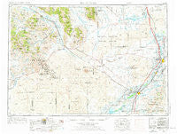 Idaho Falls Idaho Historical topographic map, 1:250000 scale, 1 X 2 Degree, Year 1955