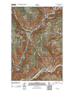 Juliaetta Idaho Historical topographic map, 1:24000 scale, 7.5 X 7.5 Minute, Year 2010
