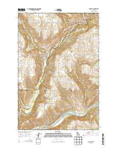 Juliaetta Idaho Current topographic map, 1:24000 scale, 7.5 X 7.5 Minute, Year 2013