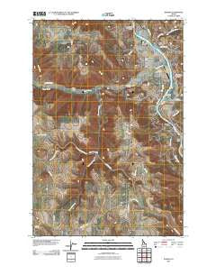 Kamiah Idaho Historical topographic map, 1:24000 scale, 7.5 X 7.5 Minute, Year 2010