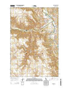 Kamiah Idaho Current topographic map, 1:24000 scale, 7.5 X 7.5 Minute, Year 2013