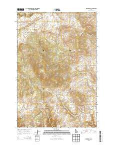 Keuterville Idaho Current topographic map, 1:24000 scale, 7.5 X 7.5 Minute, Year 2013