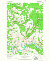 Kooskia Idaho Historical topographic map, 1:24000 scale, 7.5 X 7.5 Minute, Year 1966