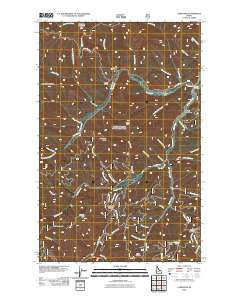 Lamb Peak Idaho Historical topographic map, 1:24000 scale, 7.5 X 7.5 Minute, Year 2011