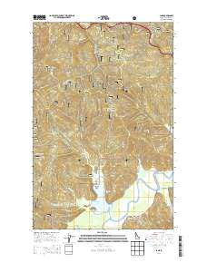 Lane Idaho Current topographic map, 1:24000 scale, 7.5 X 7.5 Minute, Year 2014