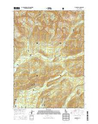 Langer Peak Idaho Current topographic map, 1:24000 scale, 7.5 X 7.5 Minute, Year 2013