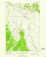 Leadore Idaho Historical topographic map, 1:62500 scale, 15 X 15 Minute, Year 1956