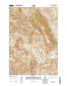 Lone Pine Peak Idaho Current topographic map, 1:24000 scale, 7.5 X 7.5 Minute, Year 2013