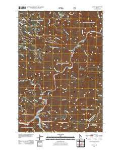 Lowell Idaho Historical topographic map, 1:24000 scale, 7.5 X 7.5 Minute, Year 2011