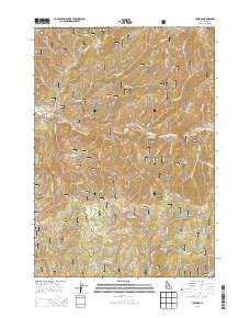 Lowman Idaho Current topographic map, 1:24000 scale, 7.5 X 7.5 Minute, Year 2013
