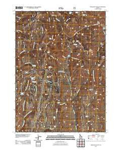 Mahogany Butte Idaho Historical topographic map, 1:24000 scale, 7.5 X 7.5 Minute, Year 2011