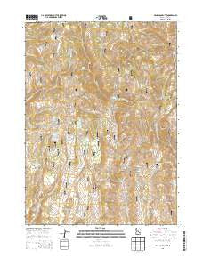 Mahogany Butte Idaho Current topographic map, 1:24000 scale, 7.5 X 7.5 Minute, Year 2013