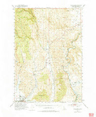 Mann Creek Idaho Historical topographic map, 1:62500 scale, 15 X 15 Minute, Year 1953