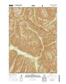 Marshall Peak Idaho Current topographic map, 1:24000 scale, 7.5 X 7.5 Minute, Year 2013
