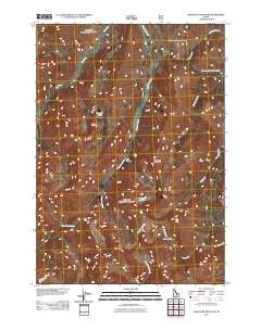 Massacre Mountain Idaho Historical topographic map, 1:24000 scale, 7.5 X 7.5 Minute, Year 2011