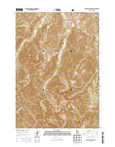 Massacre Mountain Idaho Current topographic map, 1:24000 scale, 7.5 X 7.5 Minute, Year 2013
