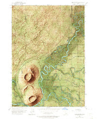 Menan Buttes Idaho Historical topographic map, 1:24000 scale, 7.5 X 7.5 Minute, Year 1951