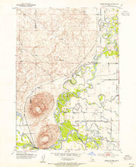 Menan Buttes Idaho Historical topographic map, 1:24000 scale, 7.5 X 7.5 Minute, Year 1951