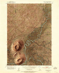 Menan Buttes Idaho Historical topographic map, 1:24000 scale, 7.5 X 7.5 Minute, Year 1951